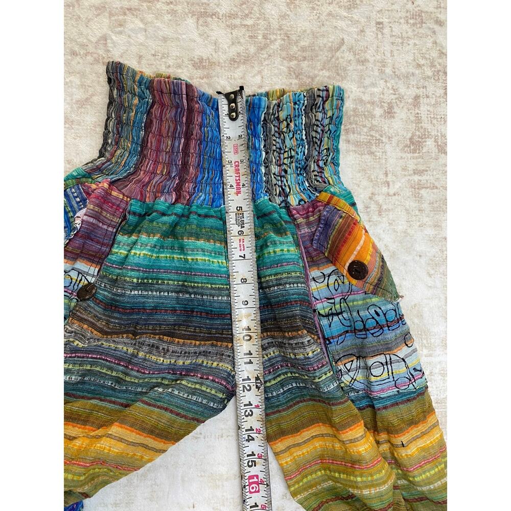 Vintage Colorful Harem Boho Gypsy Granola Pants - Picture 6 of 7